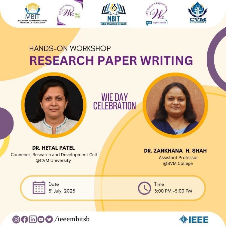 Hands-On Workshop on Research Paper Writing